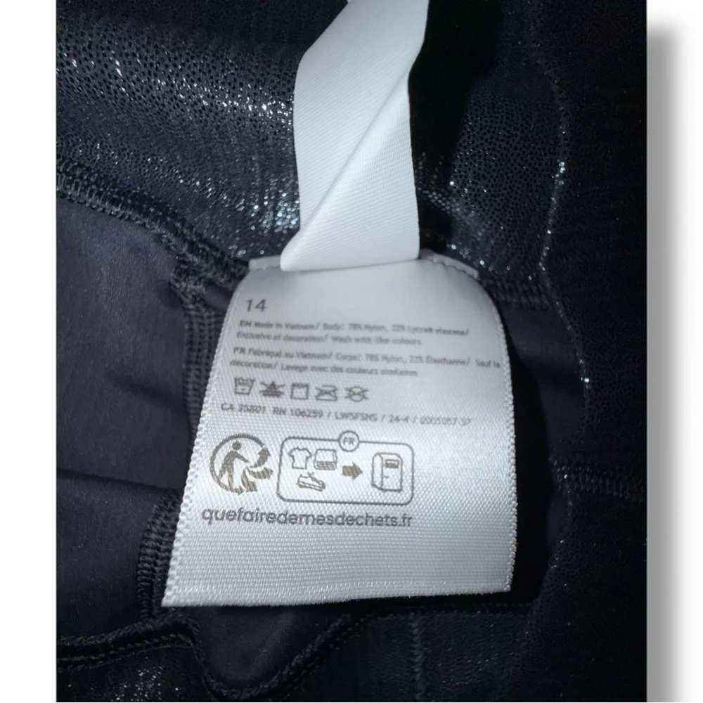 LULULEMON Align Ribbed High Rise Leggings 25” - Foil Print Black Night 14
